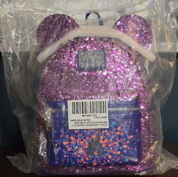 Loungefly Disney Parks Paris 30th Anniversary Sequin Backpack main image 6
